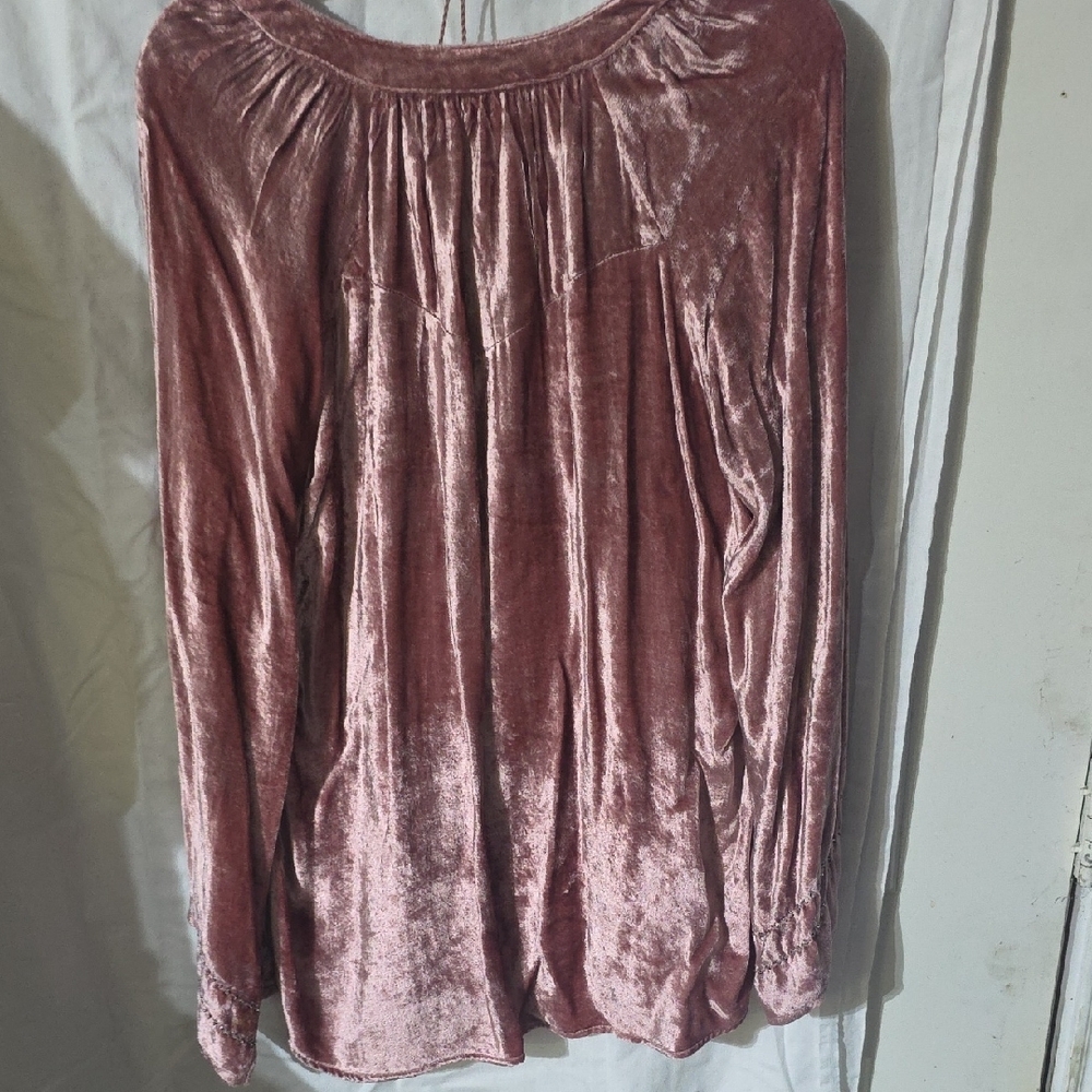 Soft Surroundings Velvet Top in Dusty Rose - Picture 3 of 3